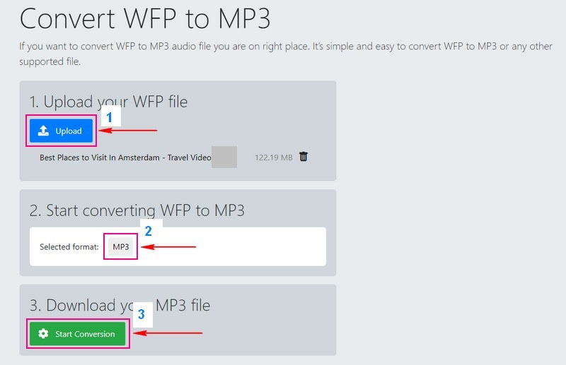 How to Convert WFP to MP3 Online