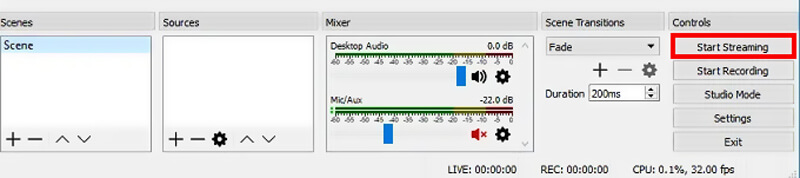 Star OBS Recording in Windows-10