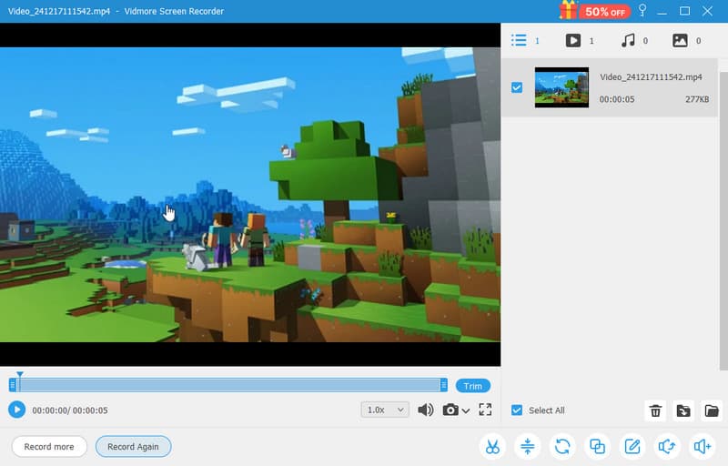 Vidmore Screen Recorder Spela in spel