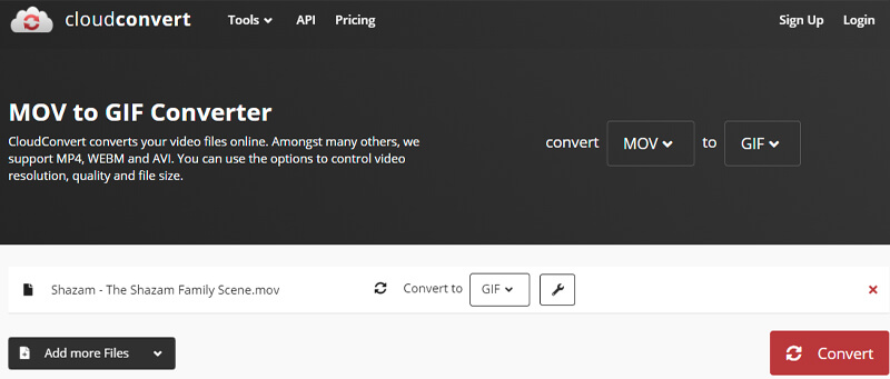 Cloudconvert mov a gif