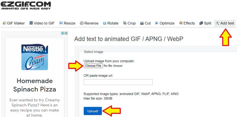ezgif upload gif file
