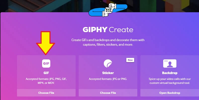 giphy อัพโหลด gif