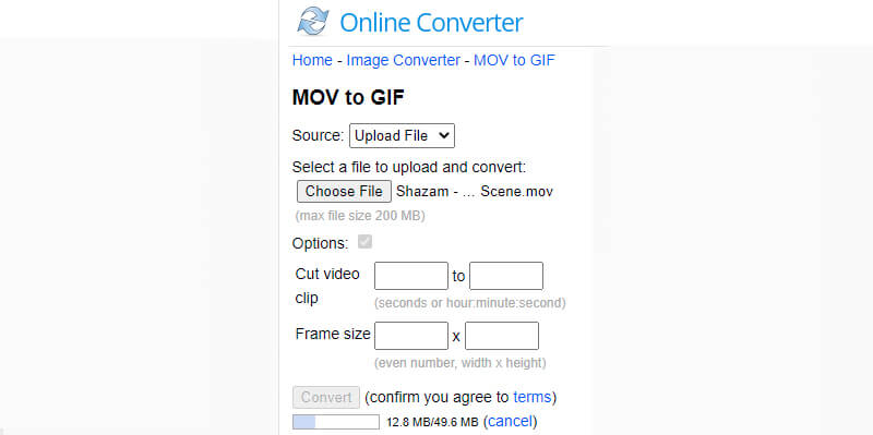 convertidor online mov a gif