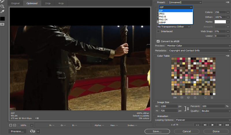 photoshop 導出 mov 到 gif