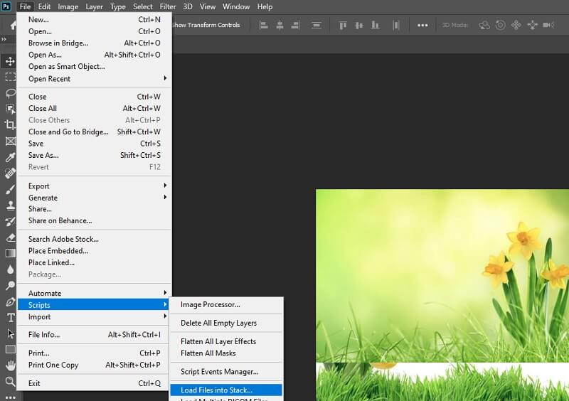 Photoshop อัพโหลดรูปภาพ