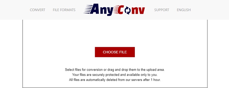 AnyConv 上傳 MPEG MPEG 到 MP3