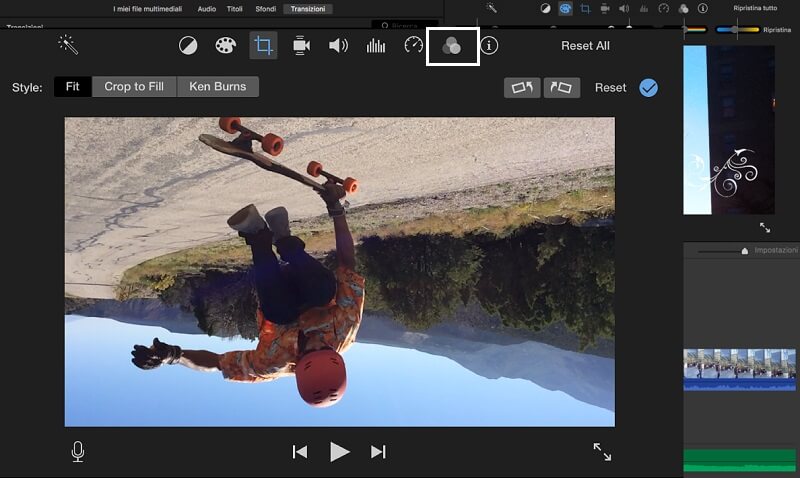 iMovie Mirror 錄製的自拍視頻