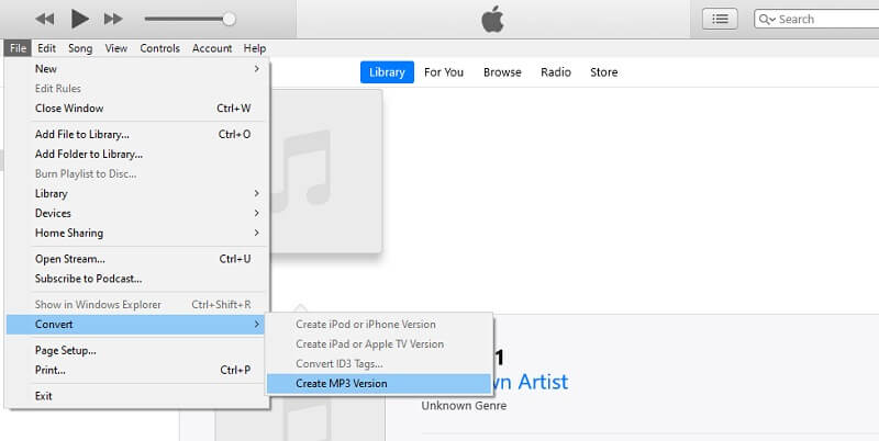 iTunes Převést AIFF AIFF na MP3