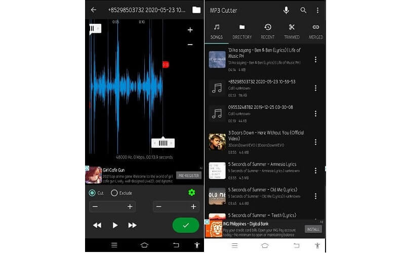 mp3 cutter online free android