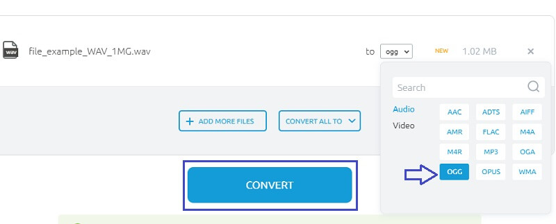 Konversi OnlineGratis Konversi File WAV WAV Ke OGG