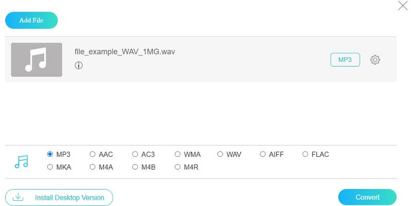 Vidmore Foac Convert WAV To MP3