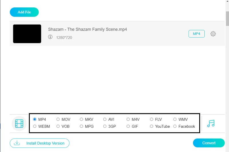 Vidmore Vc Change Flip Video Format Choose Video Format