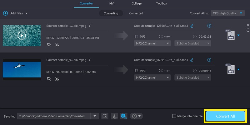 Vidmore Vc MP3 MPEG'e MP3'e Dönüştür