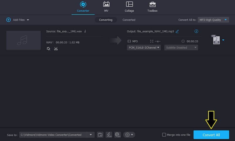 Vidmore Vc Konversi WAV Ke MP3