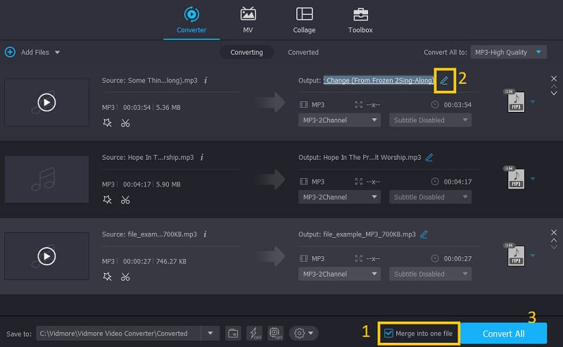 Software-ul Vidmore Vc Merge Audios Mixer