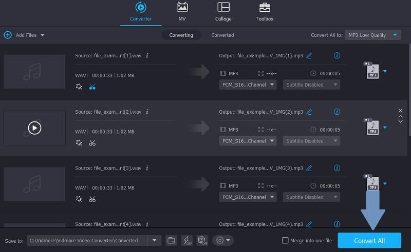 Vidmore Vc Salva l'editor audio in uscita