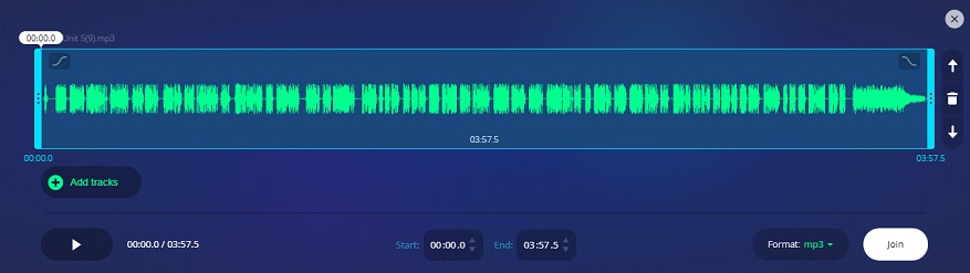 Audio Joiner Edytor audio online