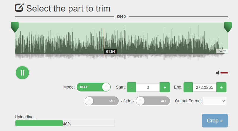 Audio trimer Audio Editor na mreži