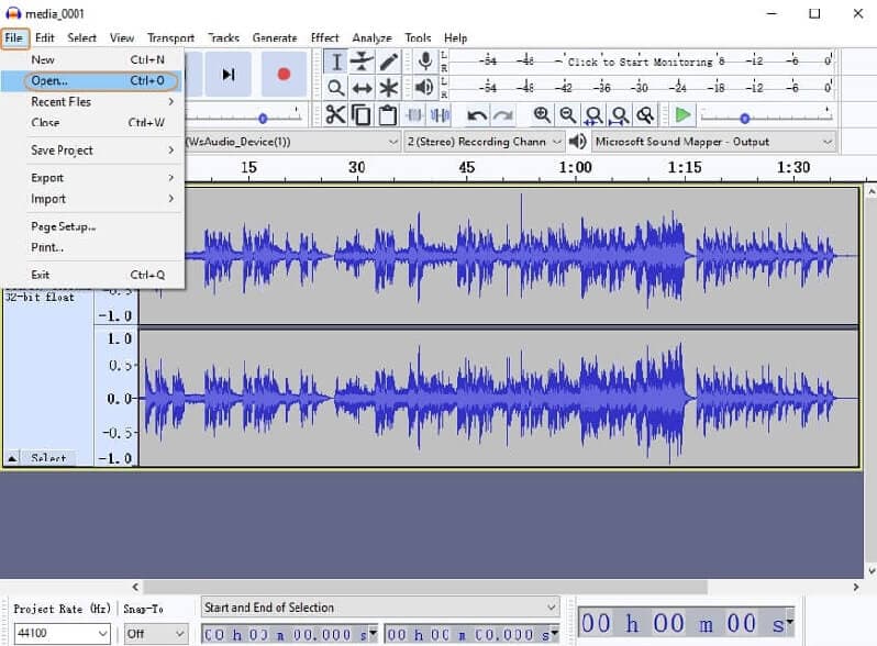 Audacity Kullanarak Dönüştürme