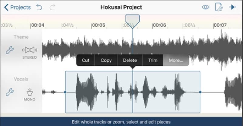 होकुसाई ऑडियो संपादक iPhone
