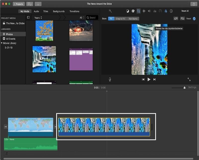iMovie Kako okrenuti Vid na iMovie na Macu