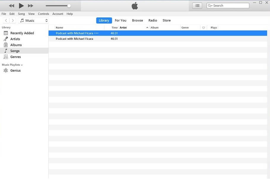 อินเทอร์เฟซ iTunes