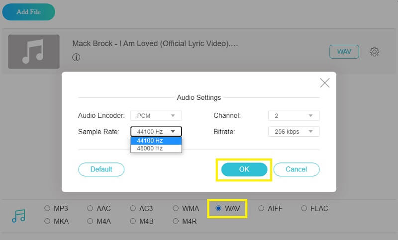 Vidmore Fac Modify Settings