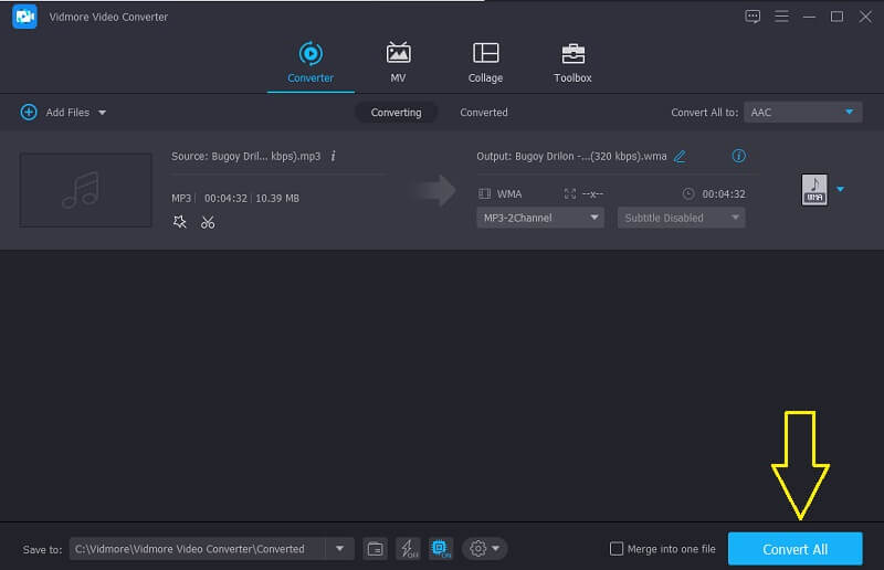 Vidmore Salva file WMA