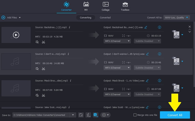 Vidmore Vc Converteer MP3 naar WAV