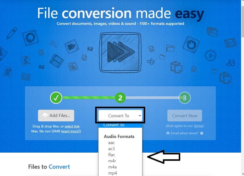 Zamzar Converter para guia