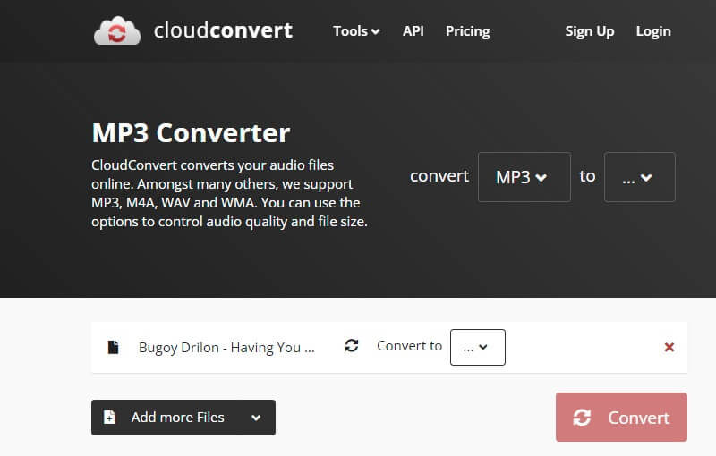 Konversi AAC Ke AC3 Di Cloudconvert