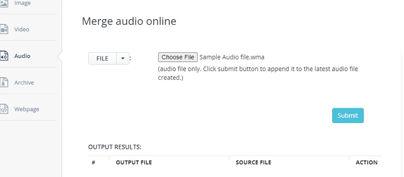 Aconvert Merge WMA Files