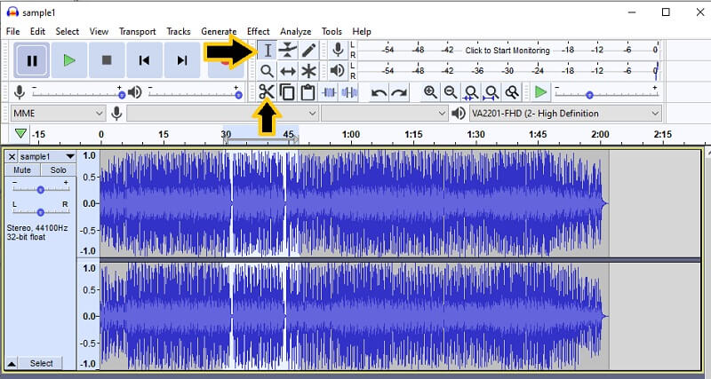 Audacity Cut-audio