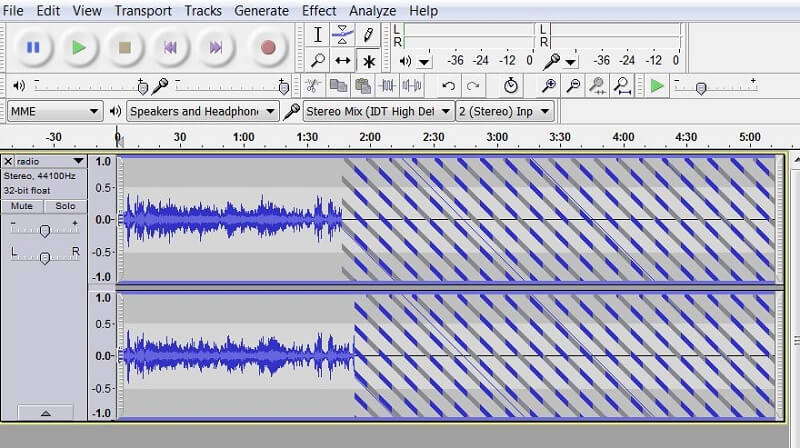 Audacity Arayüzü