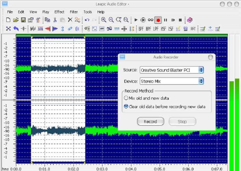 Аудио Pitch Changer Leapic Audio Editor