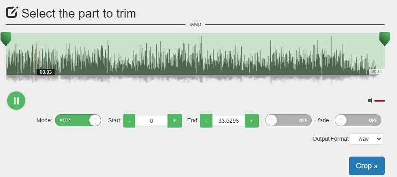 Pemangkas Audio Potong Fail WAV