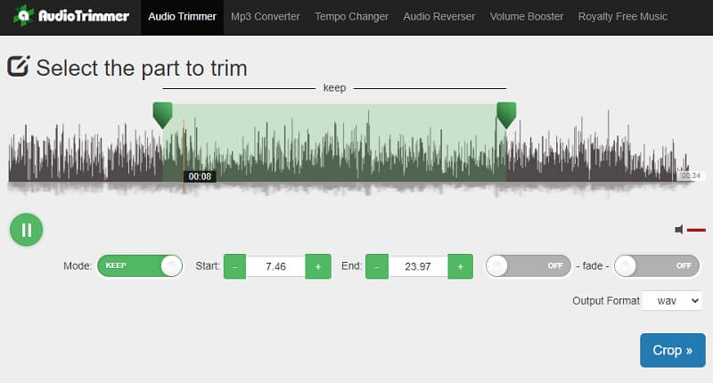 Audio trimer Izrežite WMA datoteku