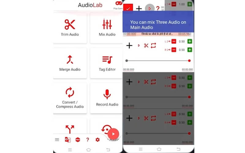 Audiolabin mobiilikäyttöliittymä