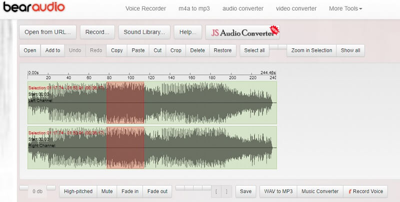 Bear Audio Tool-webinterface