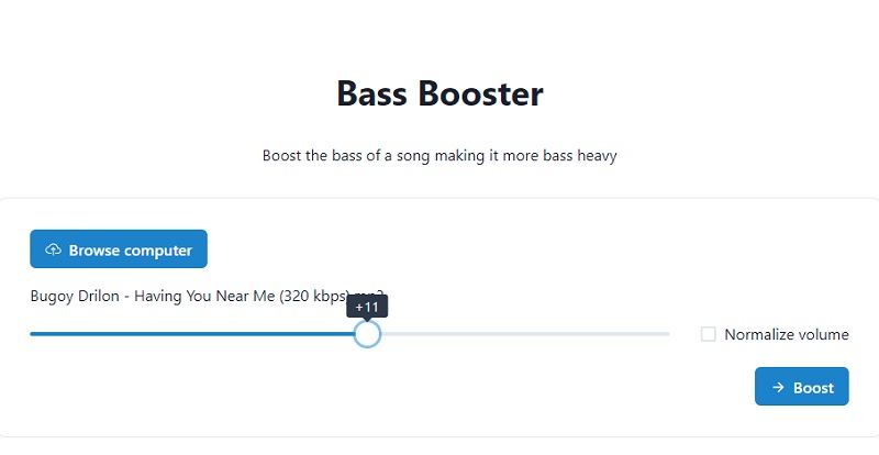 Boost Bass az AudioAlterben