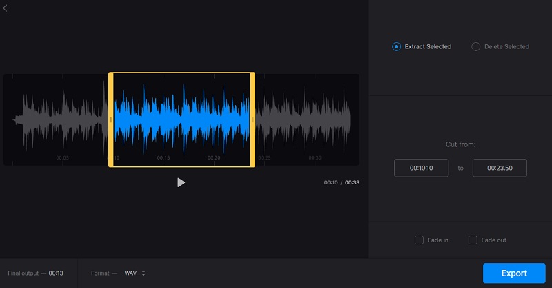 Fail WAV Clideo Cut