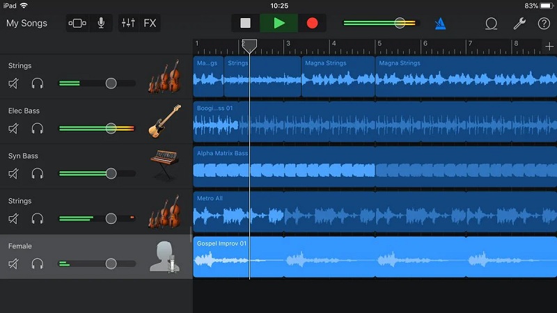 Audio-opname bewerken Garageband