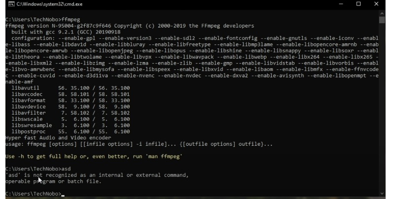 FFMPEG sučelje za pretvorbu