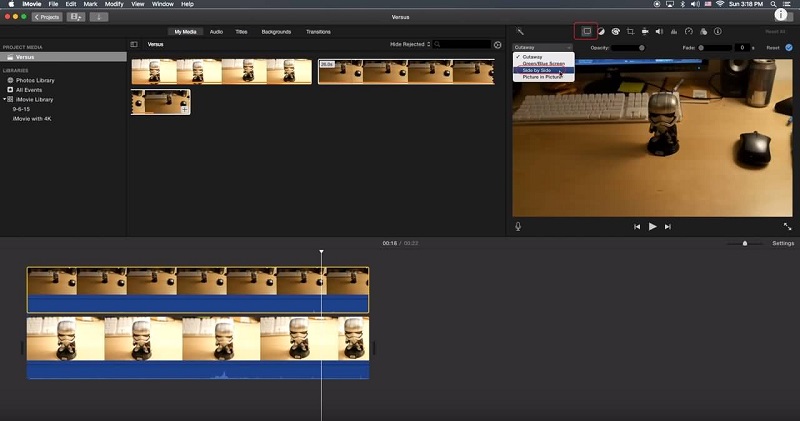 Imovie MAC-liitäntä