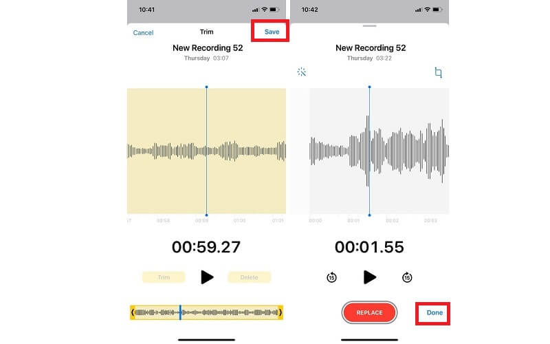 MeMO vocale iPhone SALVA Ritagliato