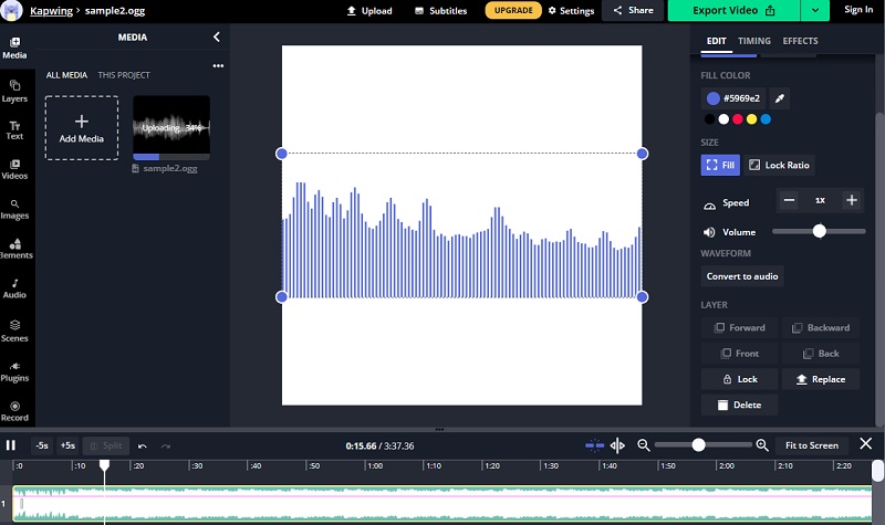 Kapwing Editar archivo OGG