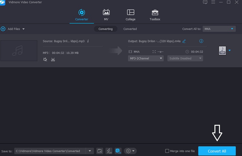 Vidmore Mengonversi File M4A