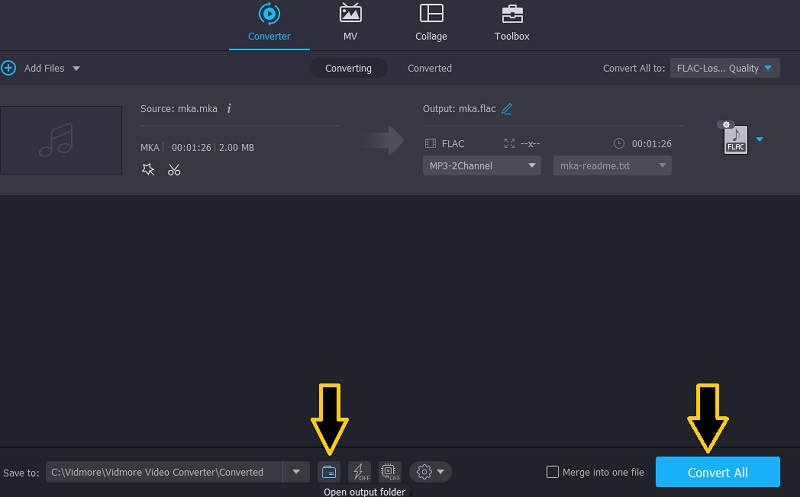 Vidmore Converter MKA em FLAC