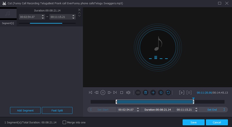 Vidmore MP2 Dosyasını Kes