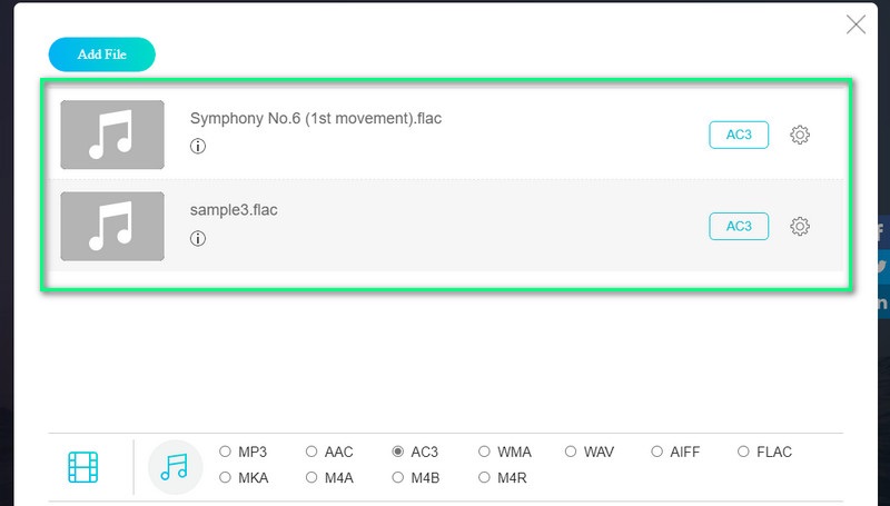 Vidmore Gratis FLAC Audio toevoegen